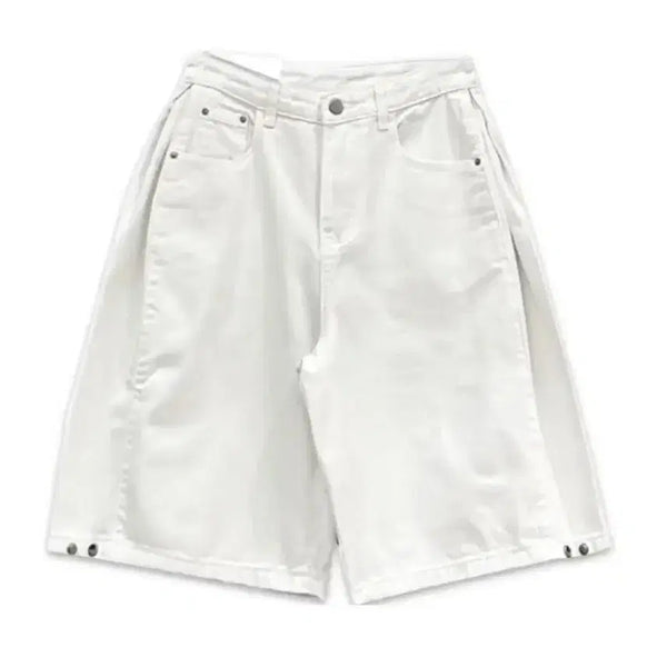 [BUNJANG] Able ZIGZAG Side Pintuck Snap Hem Bermuda Shorts / 사이드 핀턱 밑단스냅 버뮤다 여름 바지 반바지 에이블리지그재그