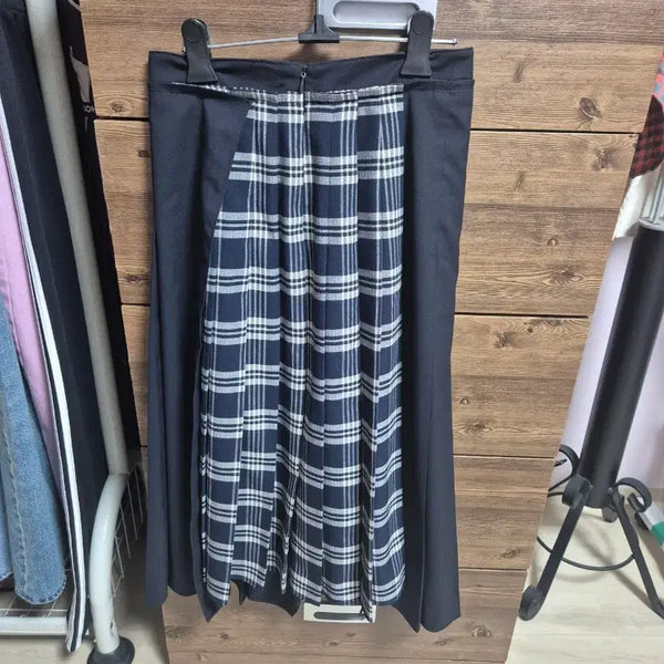[BUNJANG] Lucky Chouette Check Long Skirt / 럭키슈에뜨 롱스커트