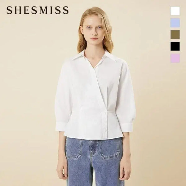 [BUNJANG] She's Miss Wrap Style Blouse / 쉬즈미스 랩 스타일 블라우스예요