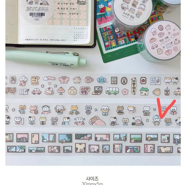 [BUNJANG] Cat Bakery So-So Daily Life Kiss Cut Sticker / 고양이빵집 - 소소한 일상 키스컷