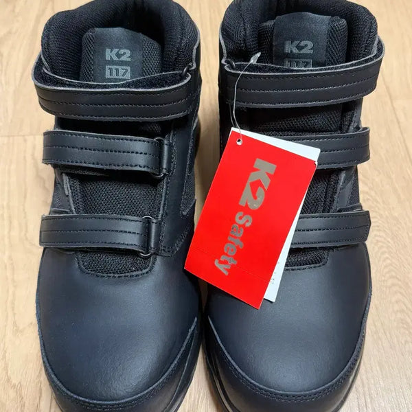 [BUNJANG] K2 Black Velcro Non-Slip Multi-Purpose Safety Work Boots / K2 블랙 벨크로 논슬립 다목적 안전화 작업화