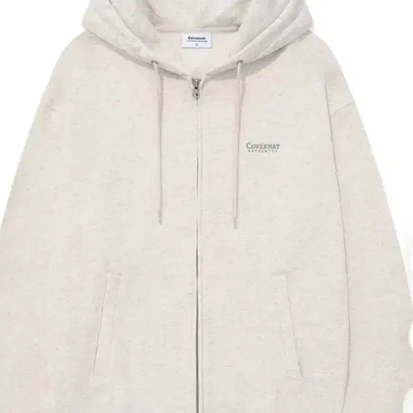[BUNJANG] Covernat Small Authentic Hoodie Zip-up Oatmeal / 커버낫 스몰 어센틱 후드집업 오트밀