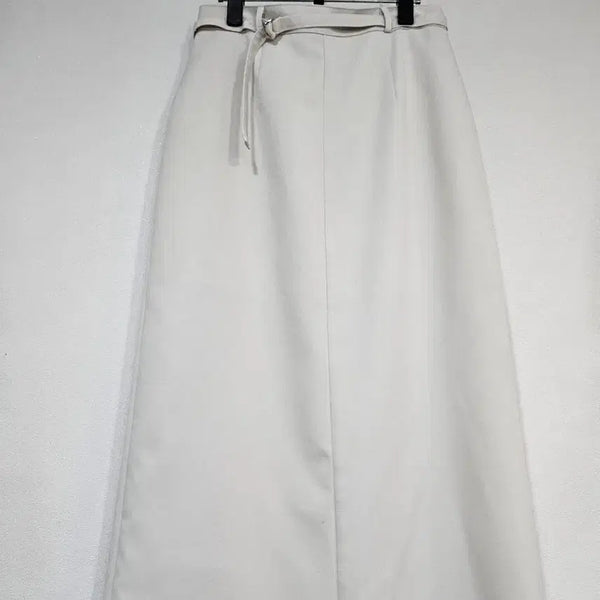 [BUNJANG] Back Slit Maxi Skirt - Ivory / 뒷트임 맥시 스커트 아이보리