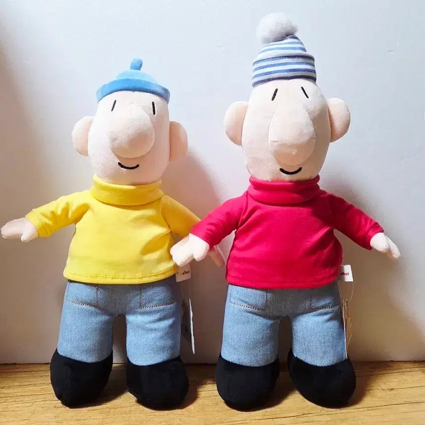 [BUNJANG] Pat & Mat Standing Medium 40cm Dolls Set (2 Types) / (세트)패트와 매트 스탠딩 중형 40cm 인형 2종 세트