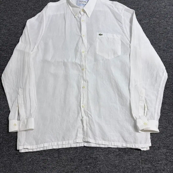 [BUNJANG] Lacoste Regular Fit Linen Shirt XL / 라코스테 레귤러핏 린넨 셔츠