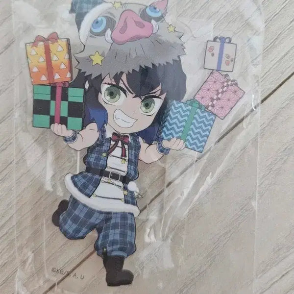 [BUNJANG] Demon Slayer Inosuke Hashibira Christmas Acrylic Stand (Sealed) / 귀멸의칼날 귀칼 하시비라 이노스케 크리스마스 아크릴스탠드 미개봉