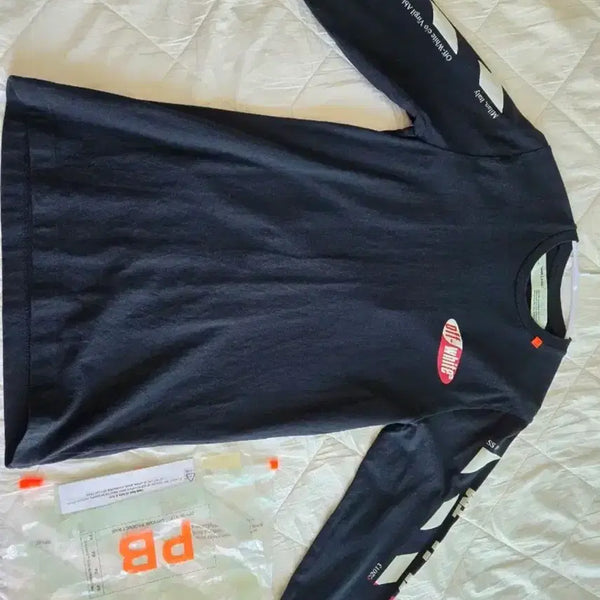 [BUNJANG] Off-White Long Sleeve T-Shirt Black S / 오프화이트 긴팔 티셔츠 s