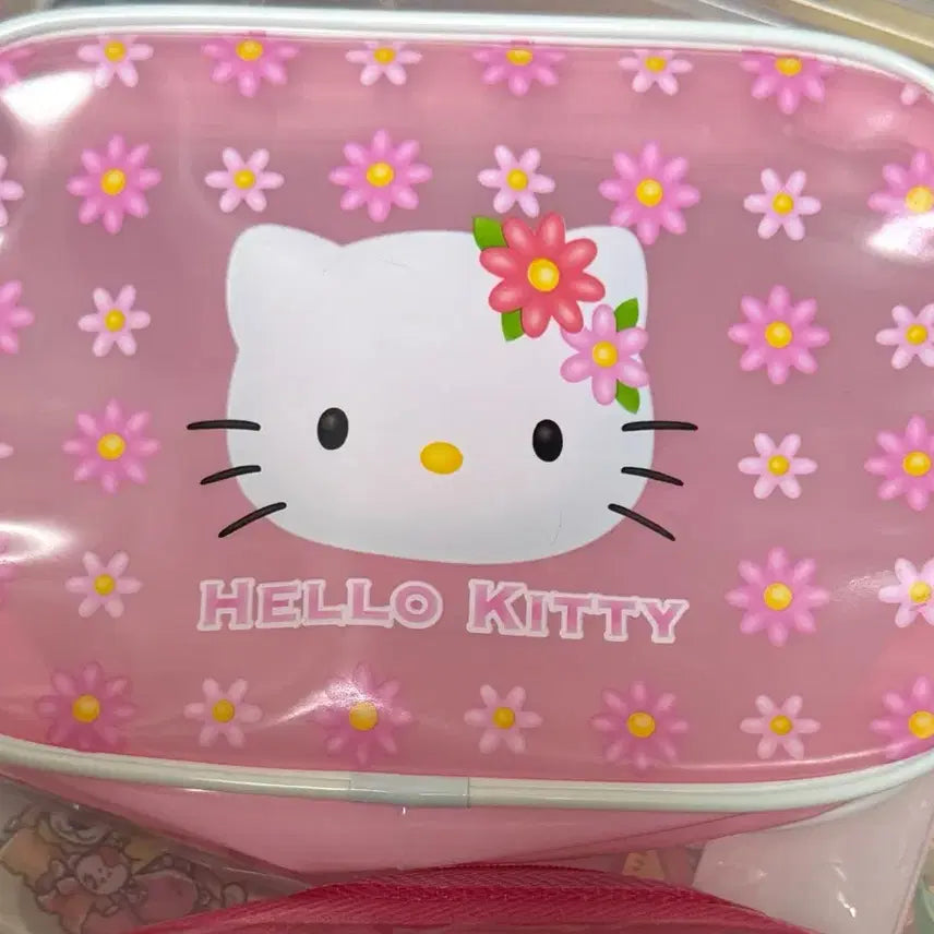 [BUNJANG] Classic Kitty Flower Kitty PVC Pouch / 고전키티 꽃키티 키티파우치
