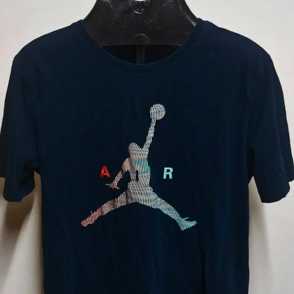[BUNJANG] Nike Jordan Jumpman Logo T-Shirt Navy M / 나이키 조던(남95작은100)점프맨 반팔티 네이비 M