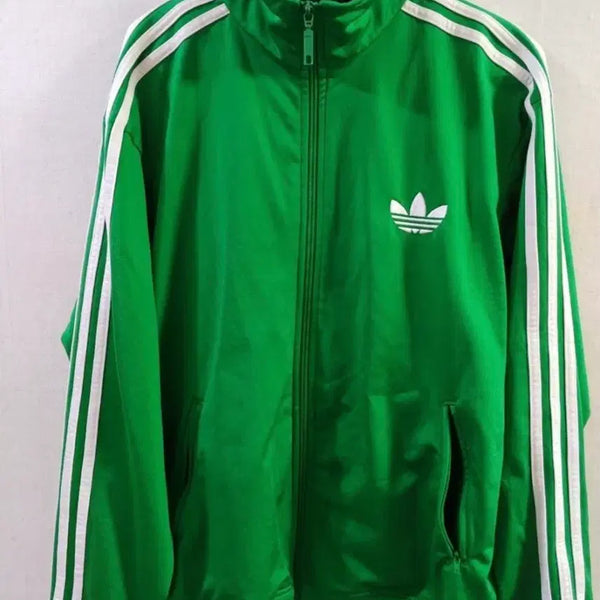 [BUNJANG] Adidas Green Firebird Track Top Jacket 95 / 아디다스 초록 그린 파이어버드 져지 흰초 트랙탑 자켓 95 트레이닝