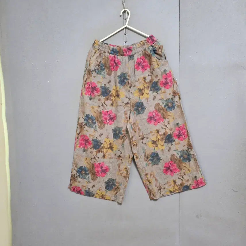 [BUNJANG] Ashley Shop Flower Linen Pants / 시원한 플라워 린넨 바지 FF   n6608