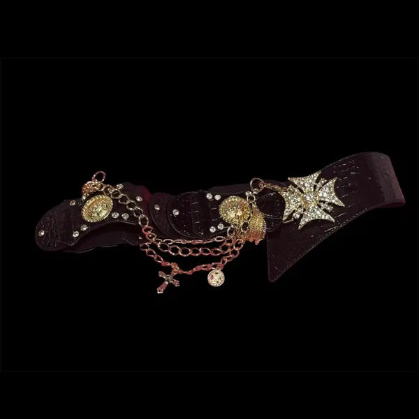 [BUNJANG] D.I.A Gyaru Gold Buckle Belt Y2K Punk / d.i.a 다이아 디아 갸루 금장벨트 오네갸루 y2k 펑크