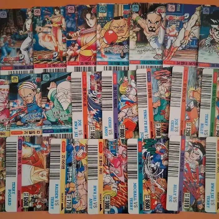 [BUNJANG] Fatal Fury Barcode Normal Card Korean Version 28 Cards / 아랑전설 바코드 노멀카드 한글판 28장 판매