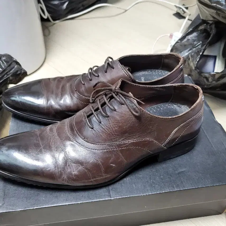 [BUNJANG] Zara Men's Brown Classic Oxford Shoes 265mm / 자라 남자 구두 브라운 클래식 옥스포드화 265mm 상태좋음