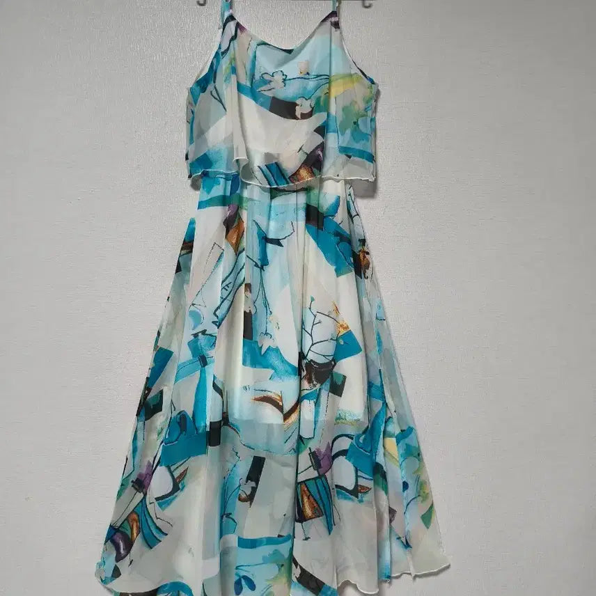 [BUNJANG] Patterned Chiffon Long Dress / (수입새제품)패턴 쉬폰롱 원피스