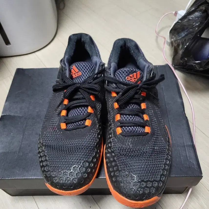 [BUNJANG] Adidas Running Shoes Black Orange 260mm / 아디다스 운동화 블랙 오렌지 260mm 상태매우좋음