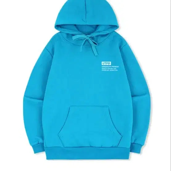 [BUNJANG] Fleece Lined Hoodie Blue L Size / 기모 후드티 블루
