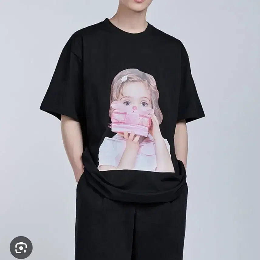 [BUNJANG] ACME DE LA VIE Baby Printing Short Sleeve T-Shirt Black / 아크메드라비의 베이비 프린팅 반팔티 블랙