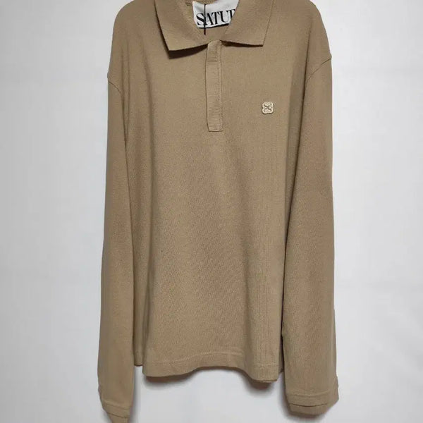 [BUNJANG] Setter Men's Long Sleeve Polo Shirt Beige / 세터남성용긴팔 M