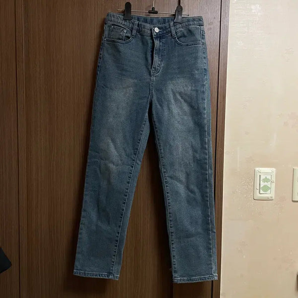 [BUNJANG] Fleece Lined Denim Jeans / 기모 데님 기모 청바지 겨울 청바지 s