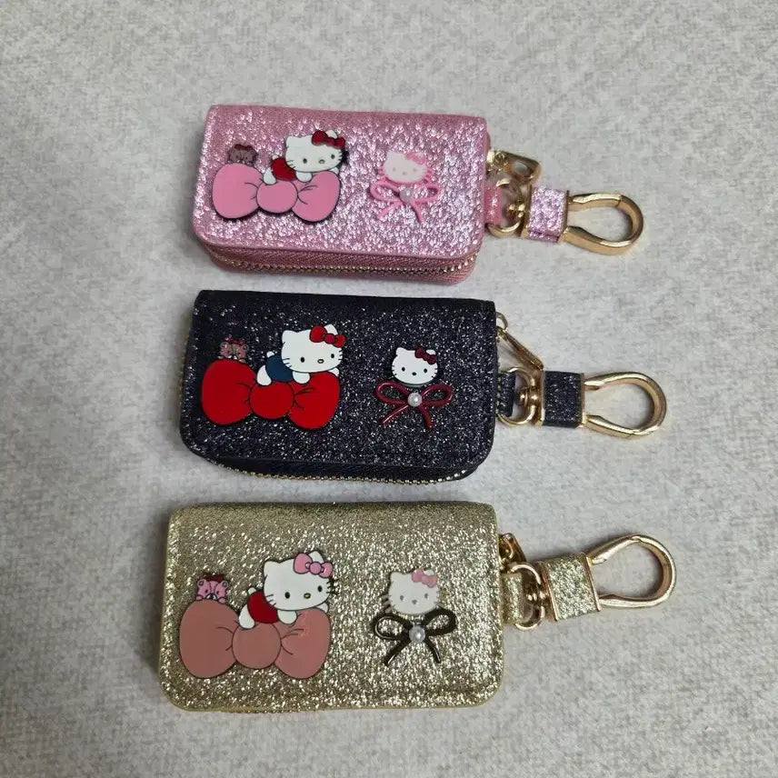 [BUNJANG] Sanrio Hello Kitty Glitter Key Case Keychain Holder / (새상품) 산리오 헬로키티 글리터 키케이스 키홀더 키링