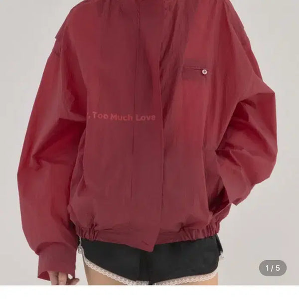 [BUNJANG] Sorry Too Much Love Crimson Sheer Nylon Windbreaker Red / 쏘리투머치러브 크림슨 쉬어 나일론 윈드브레이커 레드