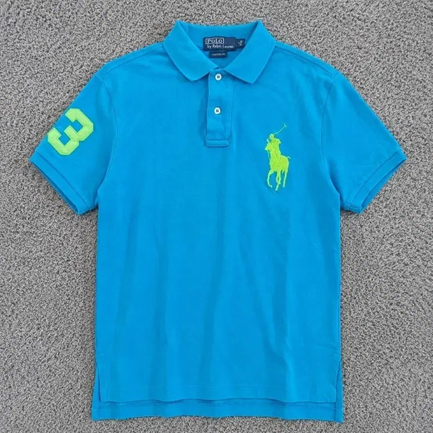 [BUNJANG] Polo Ralph Lauren Big Pony T-Shirt / 폴로 랄프로렌 빅포니 반팔 카라티 블루 S