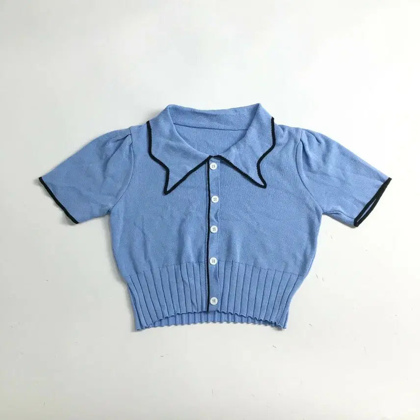 [BUNJANG] Kara Short Sleeve Knit / 카라 반팔 니트