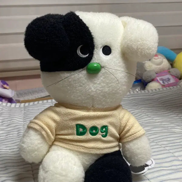 [BUNJANG] Dog Plush Yellow T-Shirt / 강아지 인형 옐로우 티셔츠