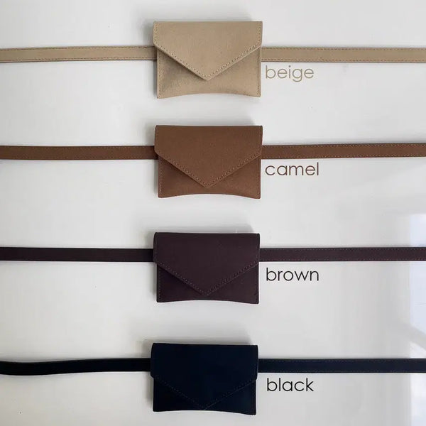 [BUNJANG] Suede Card Holder Belt / (새상품)스웨이드 카드지갑 밸트