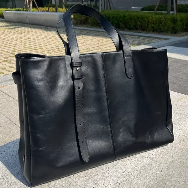 [BUNJANG] MONTANA Leather Tote Bag (Black) / 셔터 MONTANA LEATHER TOTE BAG (BLACK)