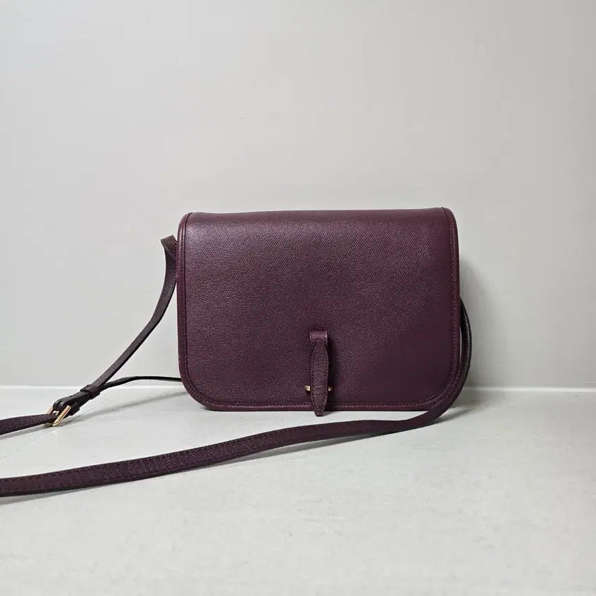 [BUNJANG] Beanpole Burgundy Leather Shoulder Bag Crossbody Bag / 빈폴 고급스런 버건디 숄더백 크로스백