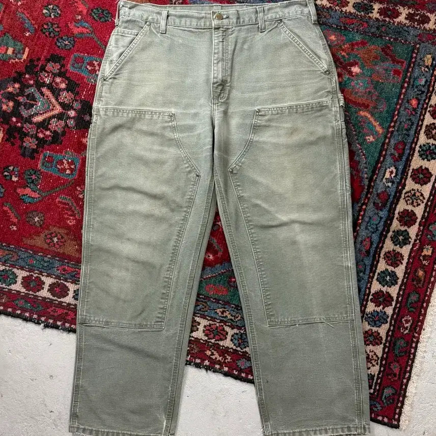 [BUNJANG] Carhartt B136 Double Knee Pants MOS (Moss Green) / [38] OG 칼하트 B136 더블니 팬츠 칼하트 MOS 모스그린