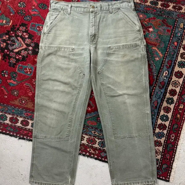 [BUNJANG] Carhartt B136 Double Knee Pants MOS (Moss Green) / [38] OG 칼하트 B136 더블니 팬츠 칼하트 MOS 모스그린