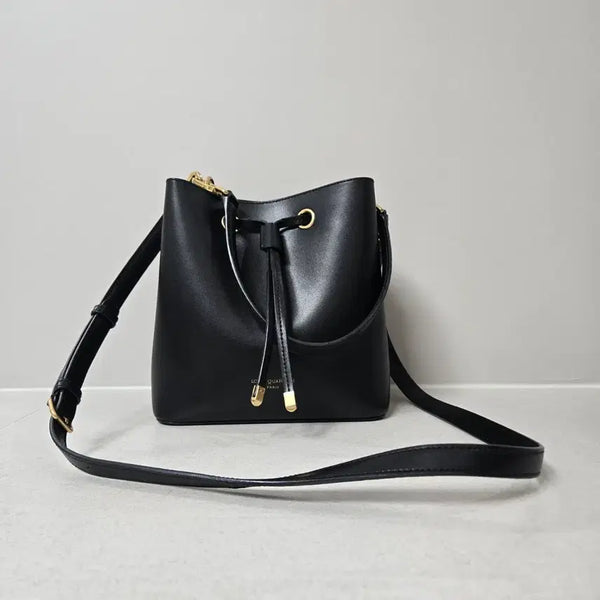 [BUNJANG] Louis Quatorze Black Leather Bucket Bag / 루이까또즈 버킷백 블랙 크로스백