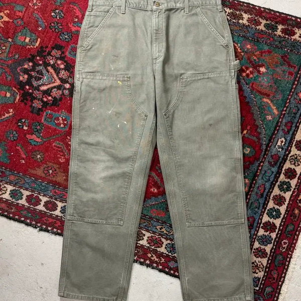 [BUNJANG] Carhartt B136 Double Knee Pants MOS Green (36x30) / [36] OG 칼하트 B136 더블니 팬츠 칼하트 MOS 모스그린
