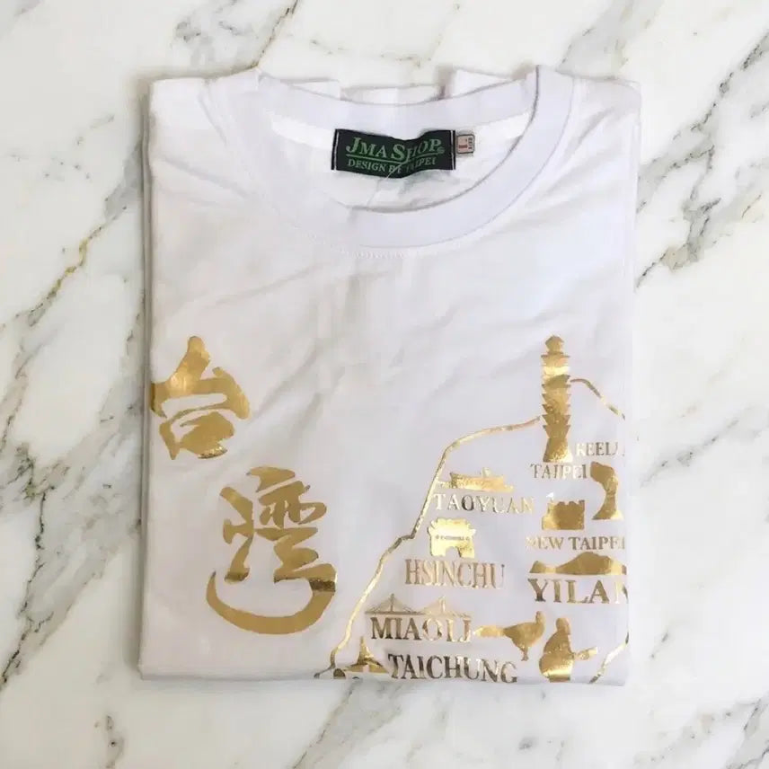 [BUNJANG] Taiwan Map Y2K T-Shirt White (Size L) / JMA Shop 대만 지도 Y2K 티셔츠 여성용 L (새상품)