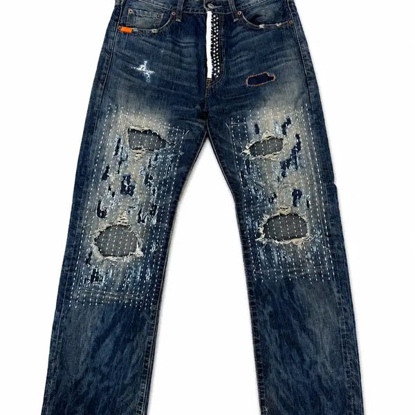 [BUNJANG] Levi's 501 Vintage Patchwork Sashiko Boro Pants / 리바이스 501 빈티지 패치워크 사시코 보로 팬츠