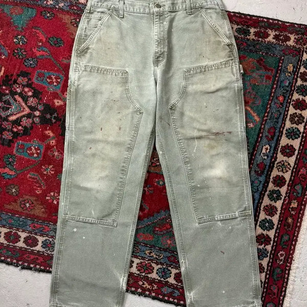 [BUNJANG] Carhartt B136 Double Knee Pants MOS (Moss Green) 36x30 / [36] OG 칼하트 B136 더블니 팬츠 칼하트 MOS 모스그린