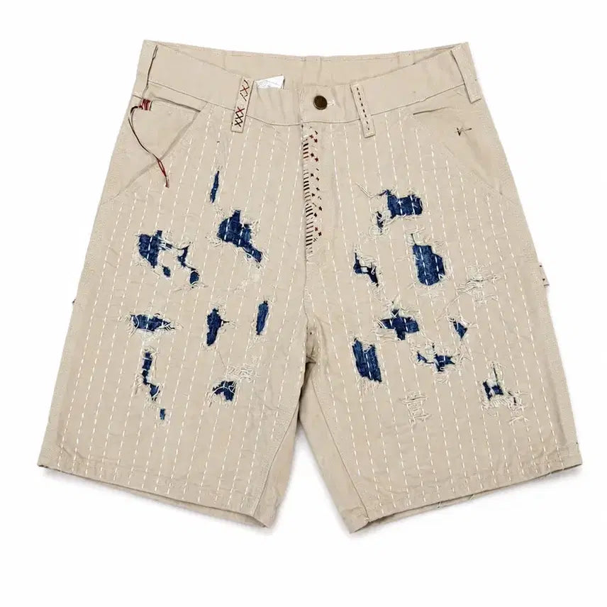 [BUNJANG] Carhartt Sashiko Boro Carpenter Shorts / 칼하트 사시코 카펜터 쇼츠