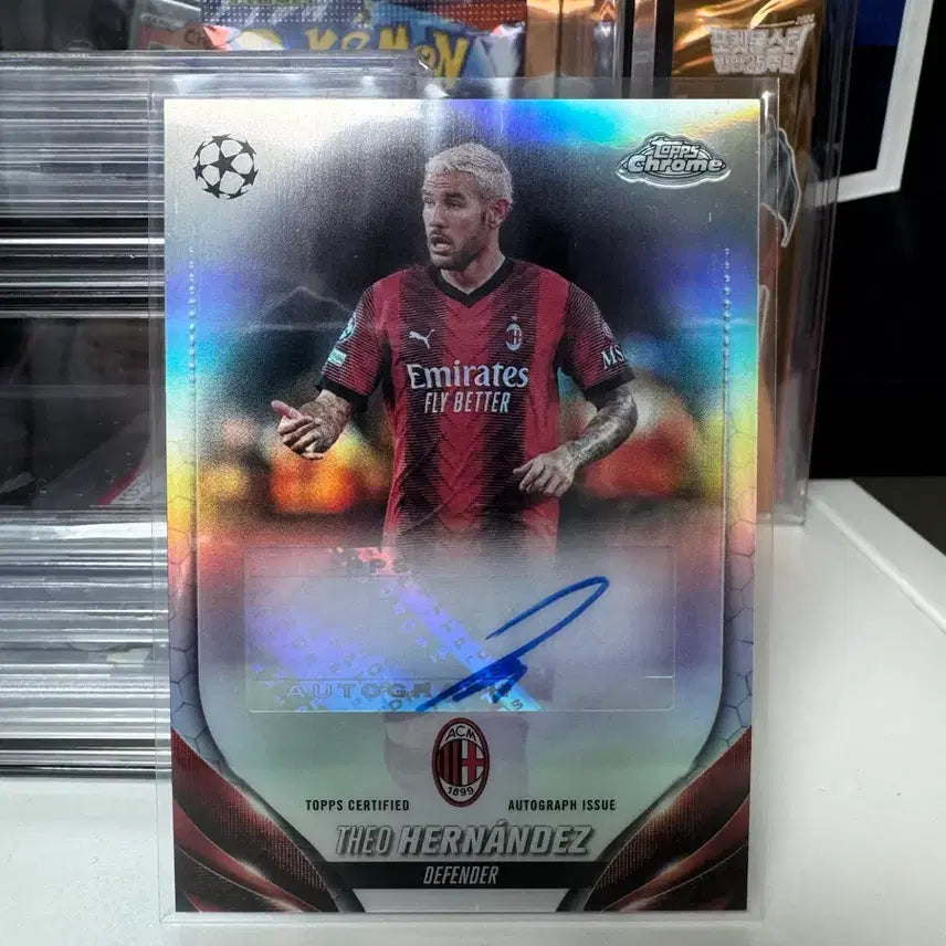 [BUNJANG] Topps Chrome 23/24 Theo Hernandez Autograph Card / 탑스 크롬 23/24 uefa 테오 에르난데스 오토 카드