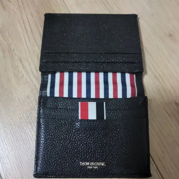 [BUNJANG] Thom Browne Pebble Grain Leather Card Holder Black / 톰브라운 카드 지갑 블랙