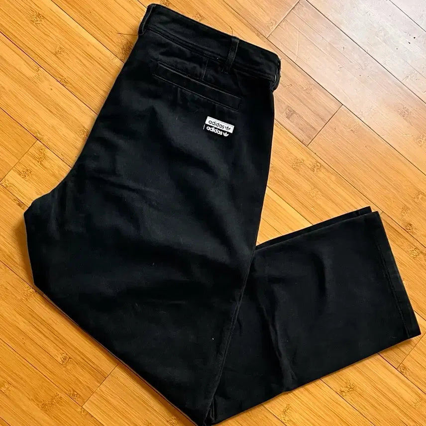[BUNJANG] Adidas Black Cut-out Denim Pants L / 아디다스 블랙진 절개 데님팬츠 L
