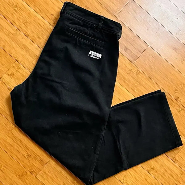 [BUNJANG] Adidas Black Cut-out Denim Pants L / 아디다스 블랙진 절개 데님팬츠 L