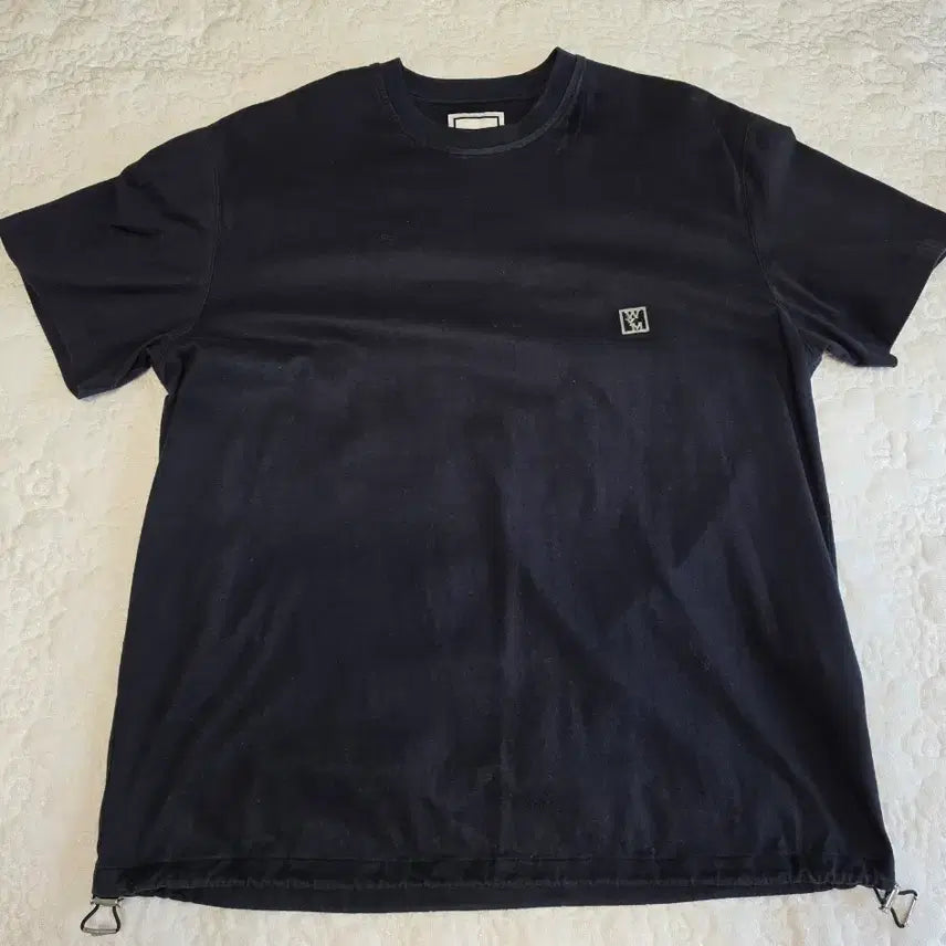 [BUNJANG] Wooyoungmi Cotton String Short Sleeve T-Shirt Navy Size 46 / 남성 우영미 코튼 스트링 반팔 네이비 46사이즈