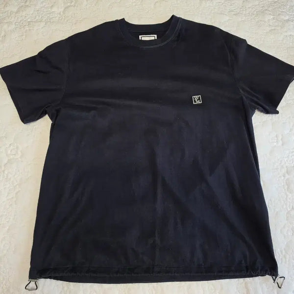 [BUNJANG] Wooyoungmi Cotton String Short Sleeve T-Shirt Navy Size 46 / 남성 우영미 코튼 스트링 반팔 네이비 46사이즈