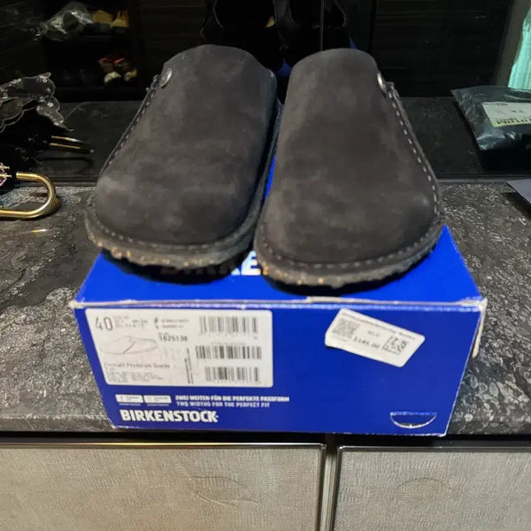 [BUNJANG] Birkenstock Zermatt Suede Slippers Black Size 40 / 버켄스탁 체르마트 스웨이드 슬리퍼