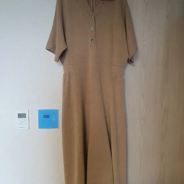 [BUNJANG] Hansem Latte Blue Camel Knit Long Dress / 한섬 래트바이티 원피스