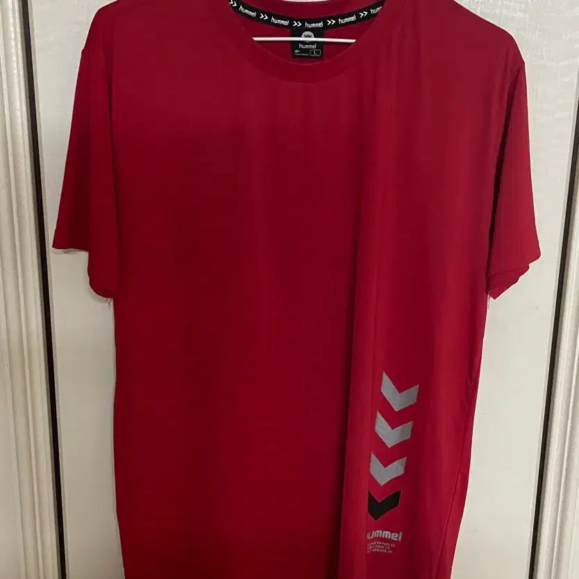 [BUNJANG] Hummel Red Short Sleeve Soccer Jersey L / 험멜 반팔티