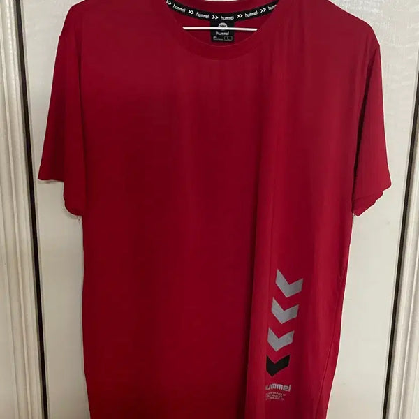 [BUNJANG] Hummel Red Short Sleeve Soccer Jersey L / 험멜 반팔티